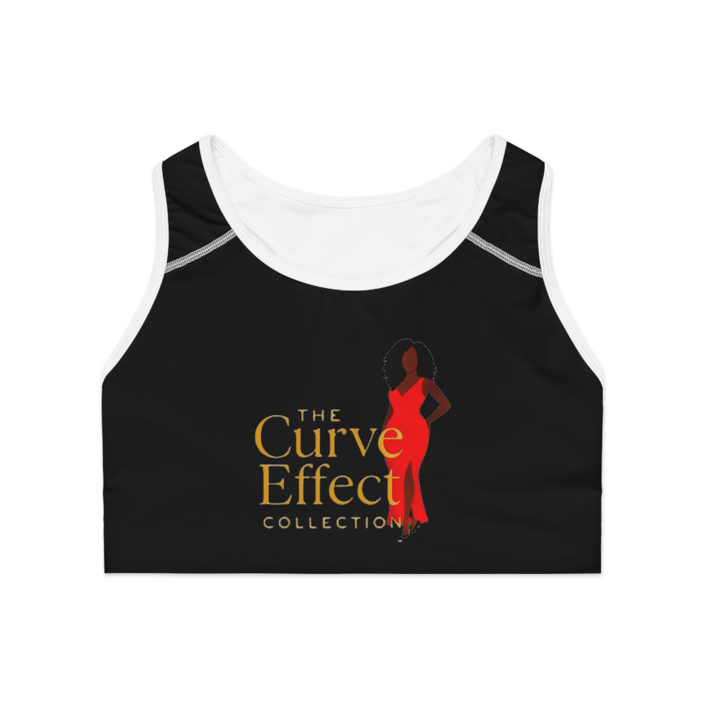 The Curve Effect Collection Stylish Sports Bra with Curve Effect Design | Athletic Wear, Gym Top, Fitness Apparel, Workout Gear, Activewear