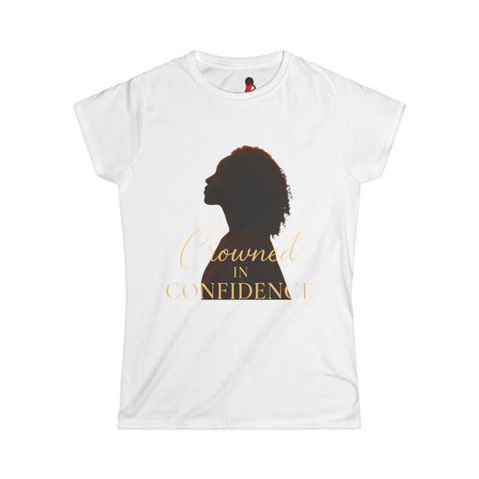 Crowned in Confidence Women's Tee - The Curve Effect Collection Empowering T-Shirt, Feminine Gift, Inspirational Apparel, Self-Love Style, Motivational Wear