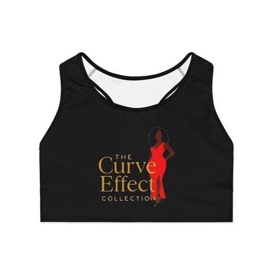 The Curve Effect Collection Sports Bra - Fun Workout Activewear, Fitness Gift, Comfortable Exercise Top, Unique Gym Apparel, Great for Dance Enthusiasts