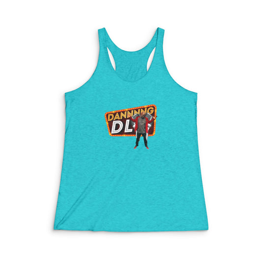 Dancing Diva Racerback Tank — Retro Neon 'Dancing Diva' Graphic
