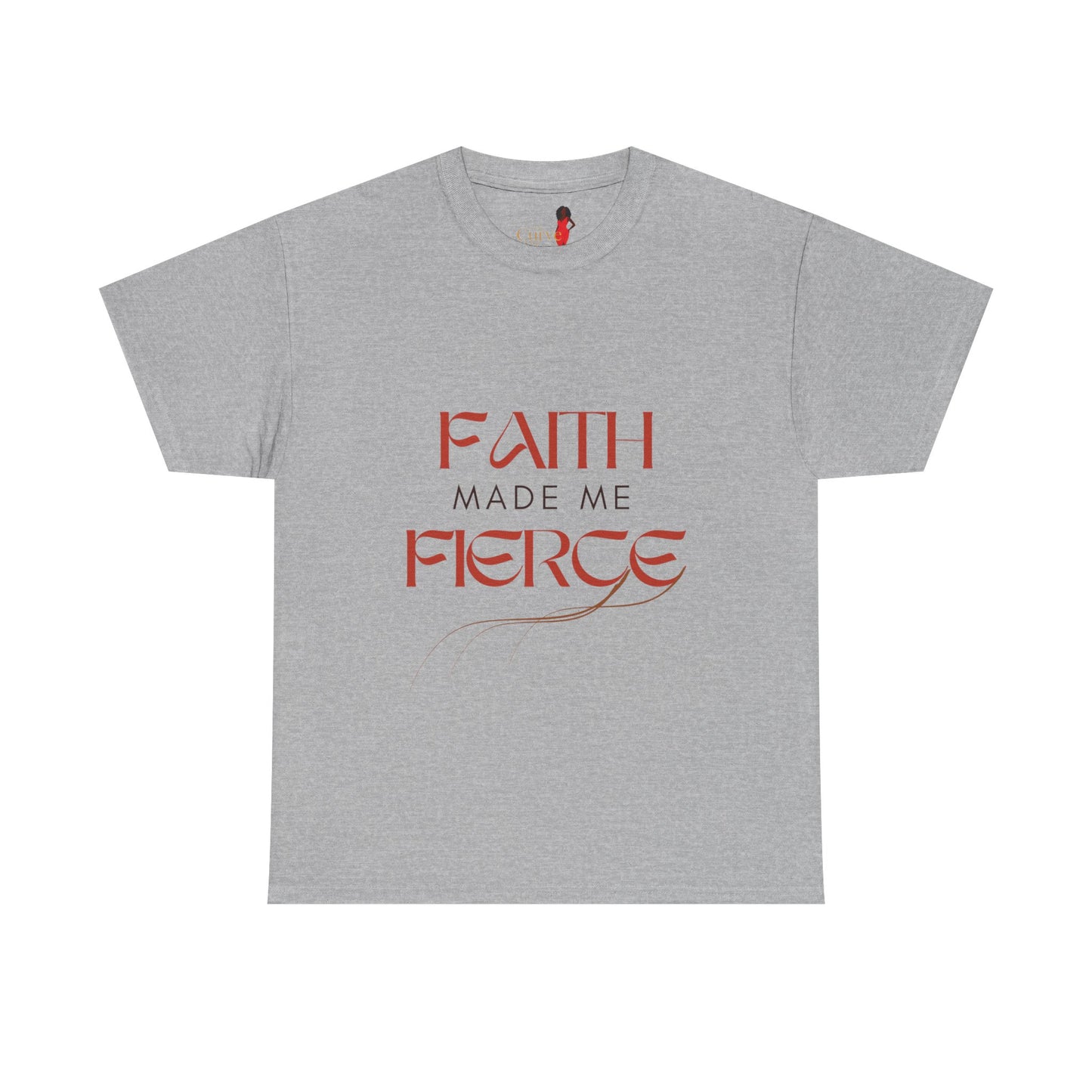 Faith Made Me Fierce Tee | Unisex Heavy Cotton Shirt, Inspirational Shirt, Positive Affirmation Shirt, Gift for Her, Empowerment Tee