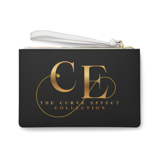 Clutch Bag - The Curve Effect Collection Gold Monogram Wristlet