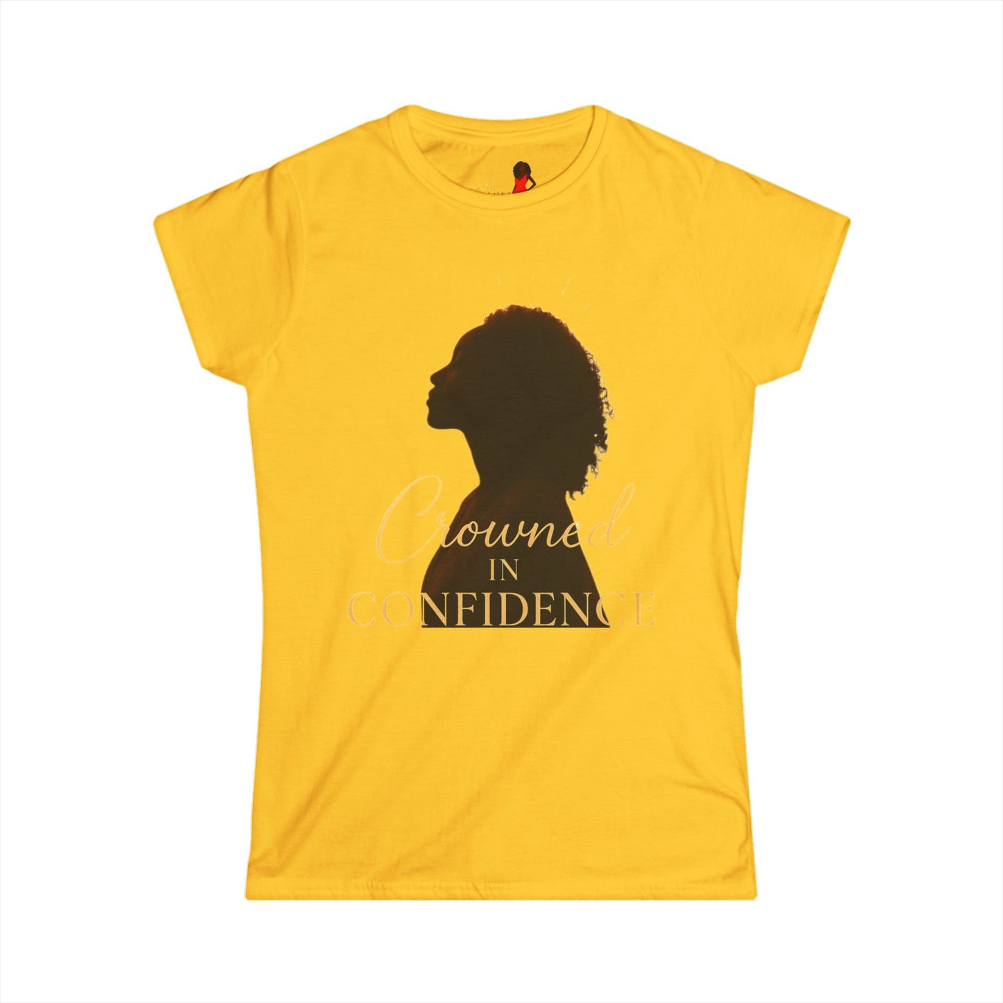 Crowned in Confidence Women's Tee - The Curve Effect Collection Empowering T-Shirt, Feminine Gift, Inspirational Apparel, Self-Love Style, Motivational Wear