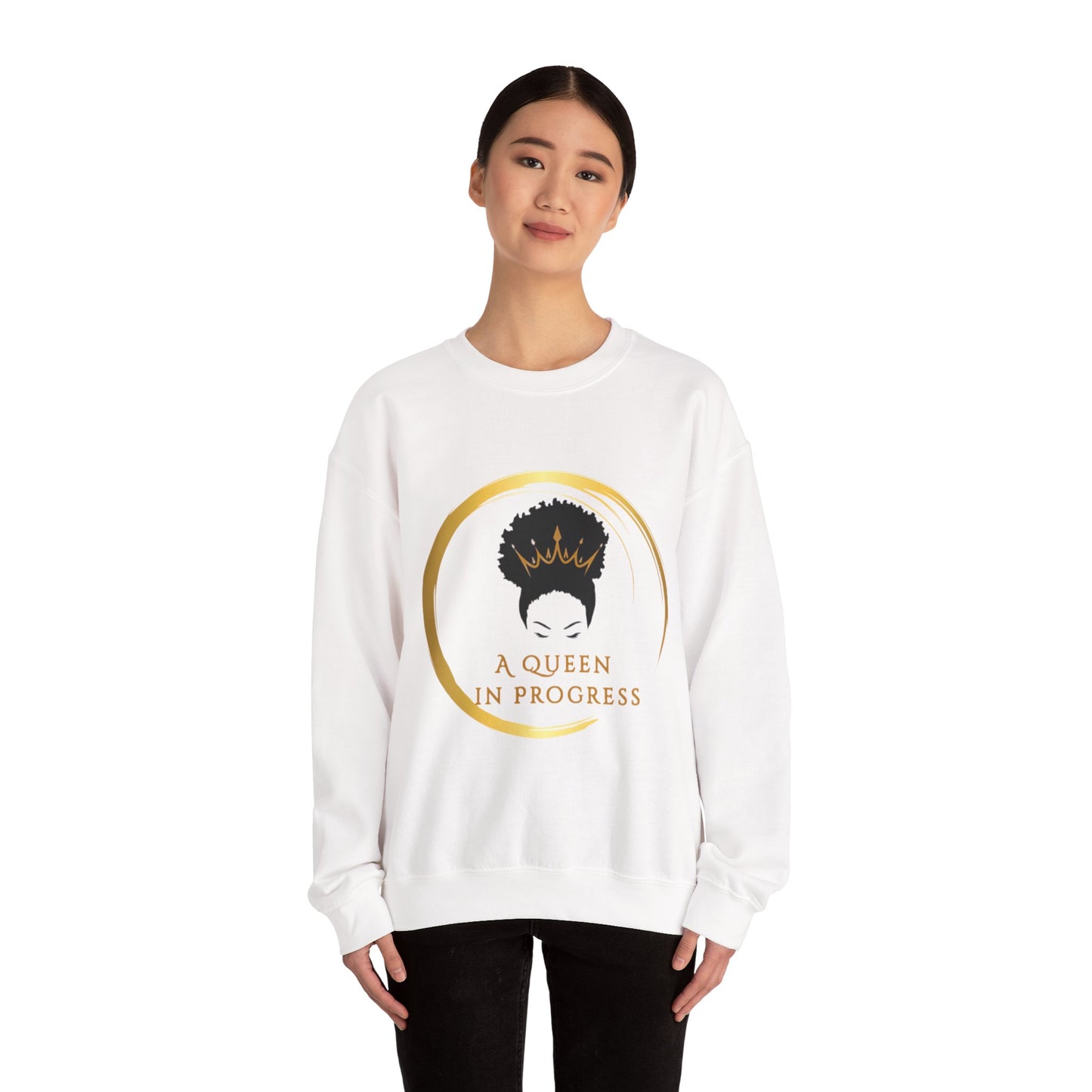 Empowering Queen Sweatshirt, Cozy Crewneck, Perfect Gift for Her, Self-Love, Women's Fashion, Everyday Comfort