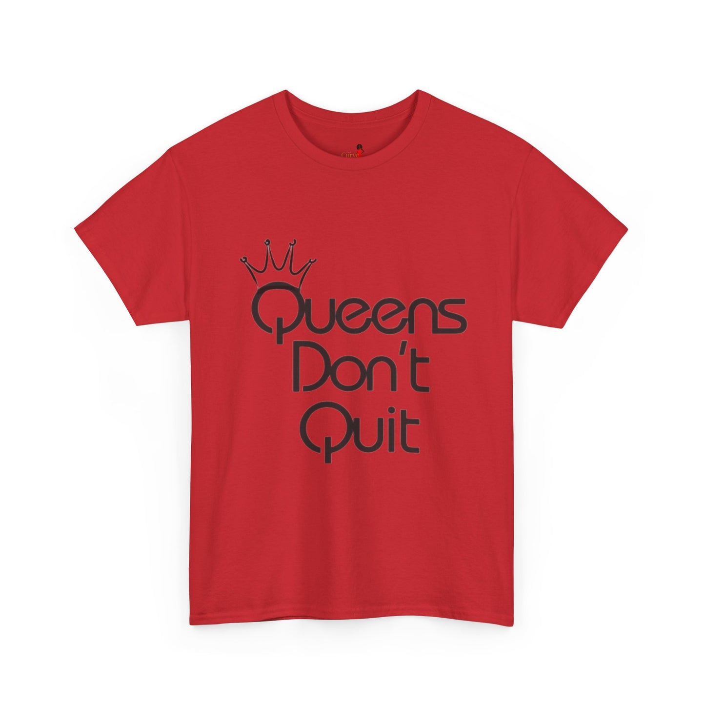 Queens Don’t Quit Heavy Cotton Tee | Empowering Unisex Shirt, Motivational Gift, Casual Wear, Birthday, Women's Day