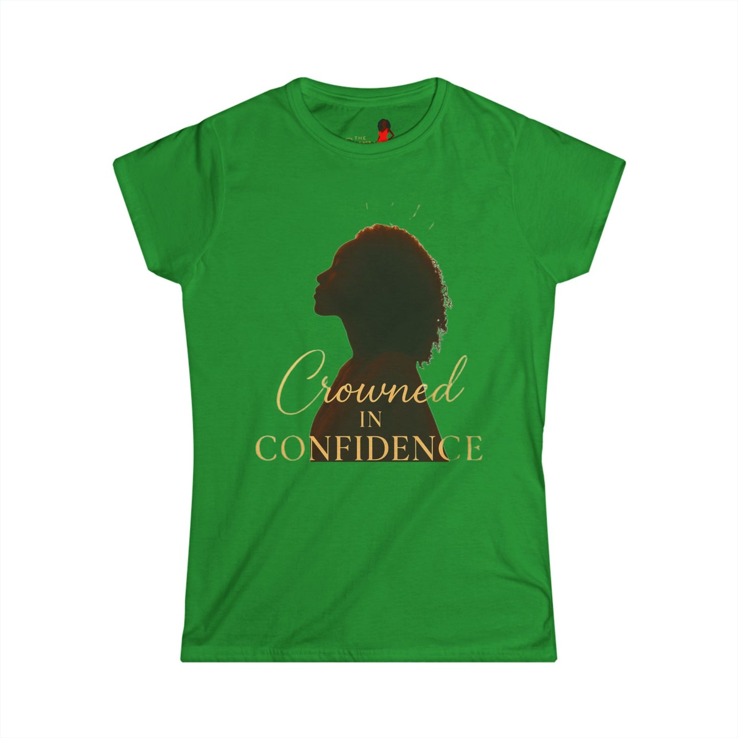Crowned in Confidence Women's Tee - The Curve Effect Collection Empowering T-Shirt, Feminine Gift, Inspirational Apparel, Self-Love Style, Motivational Wear
