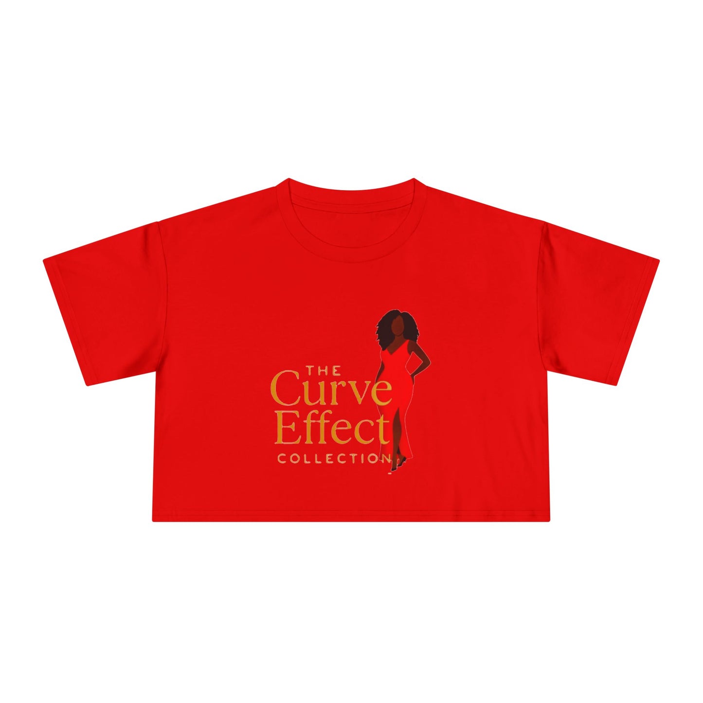 Curve Effect Women's Crop Tee - Empowering Fashion for Curvy Women, Trendy Top, Summer Style, Gift for Her, Casual Wear