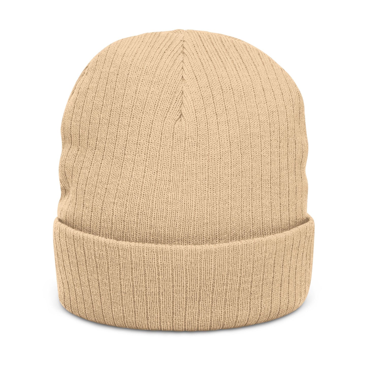 Stylish Ribbed Knit Beanie with Embroidery, Cozy Winter Hat, Customizable Headwear, Fashionable Accessory, Unisex Beanie for All Seasons