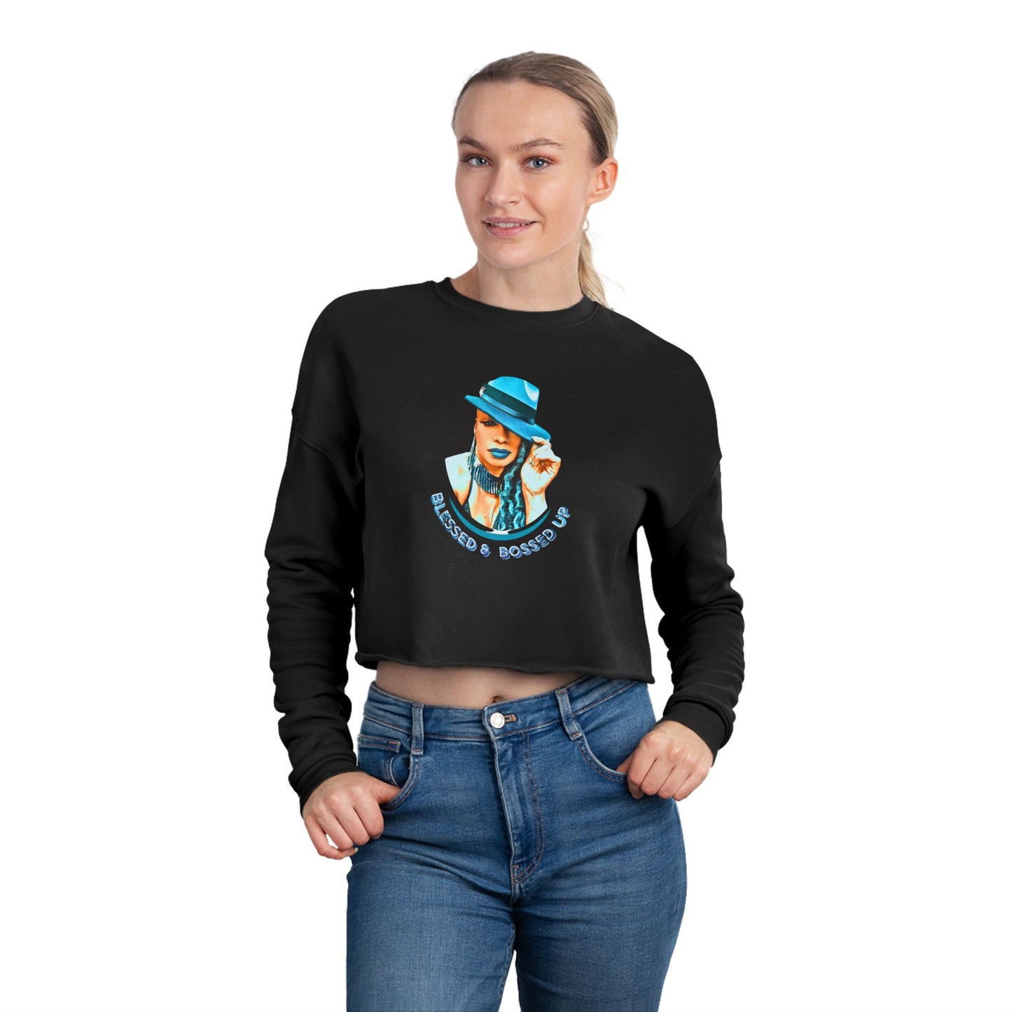 Blessed and Bossed Up Cropped Sweatshirt