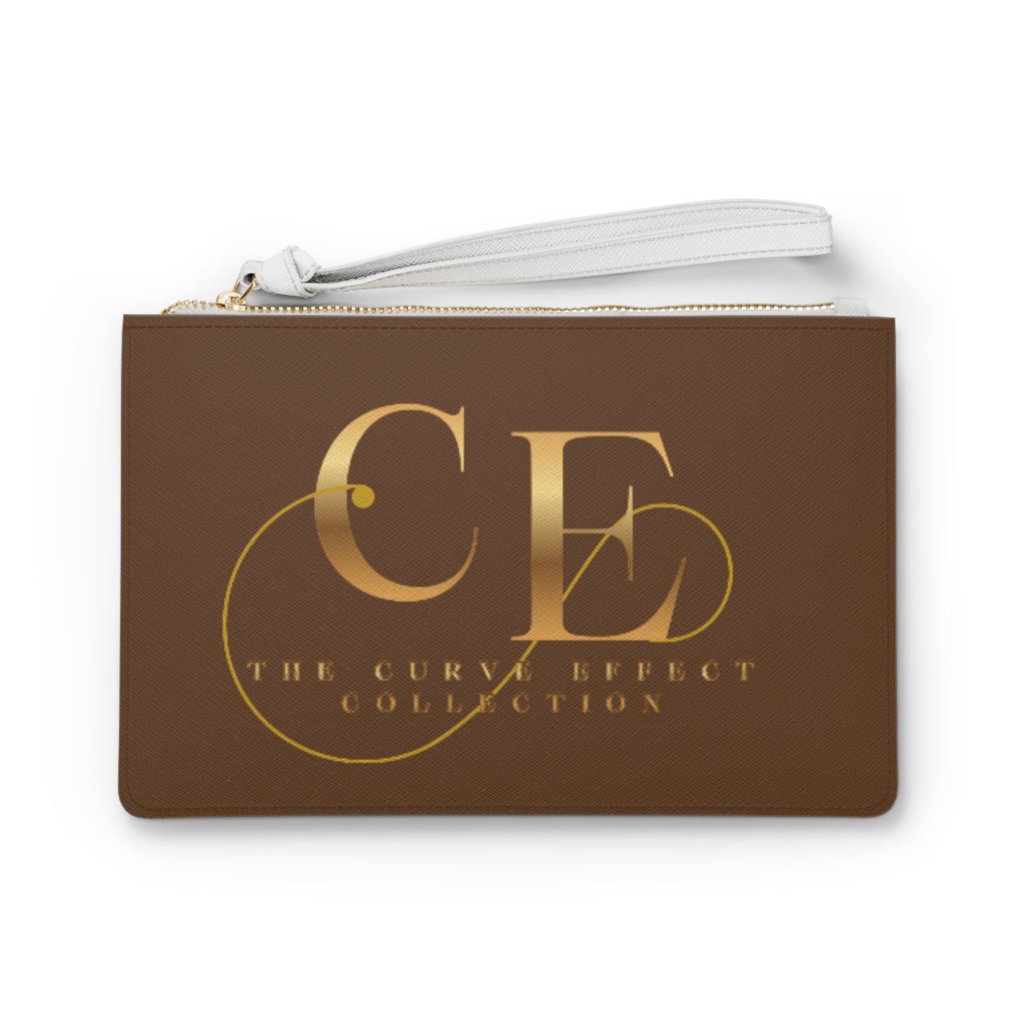 Copy of Fuchsia Gold Monogram Clutch Bag — “The Cerva Effect” Logo Wristlet