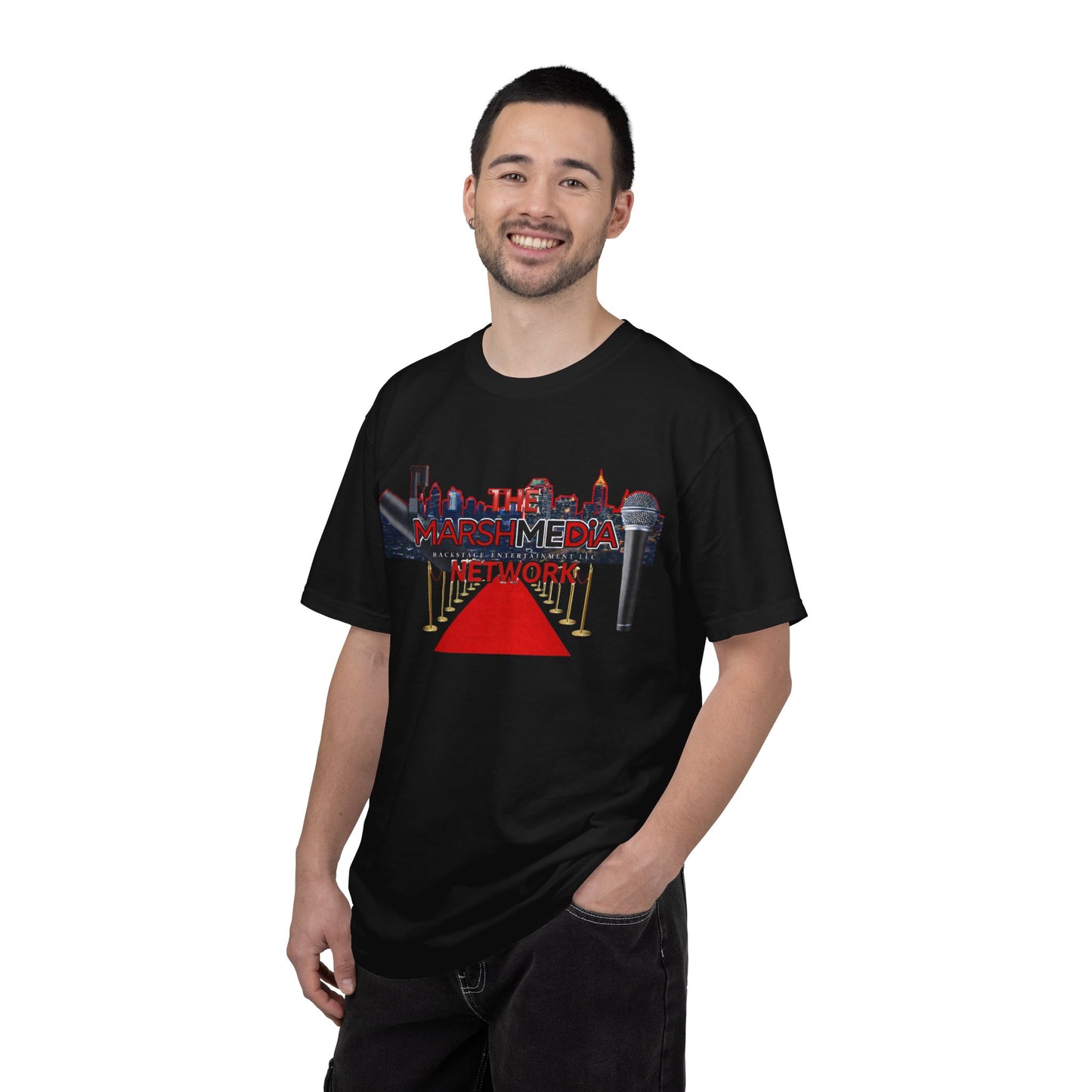 The Marsh Media Network T‑Shirt — Urban Skyline Logo Tee