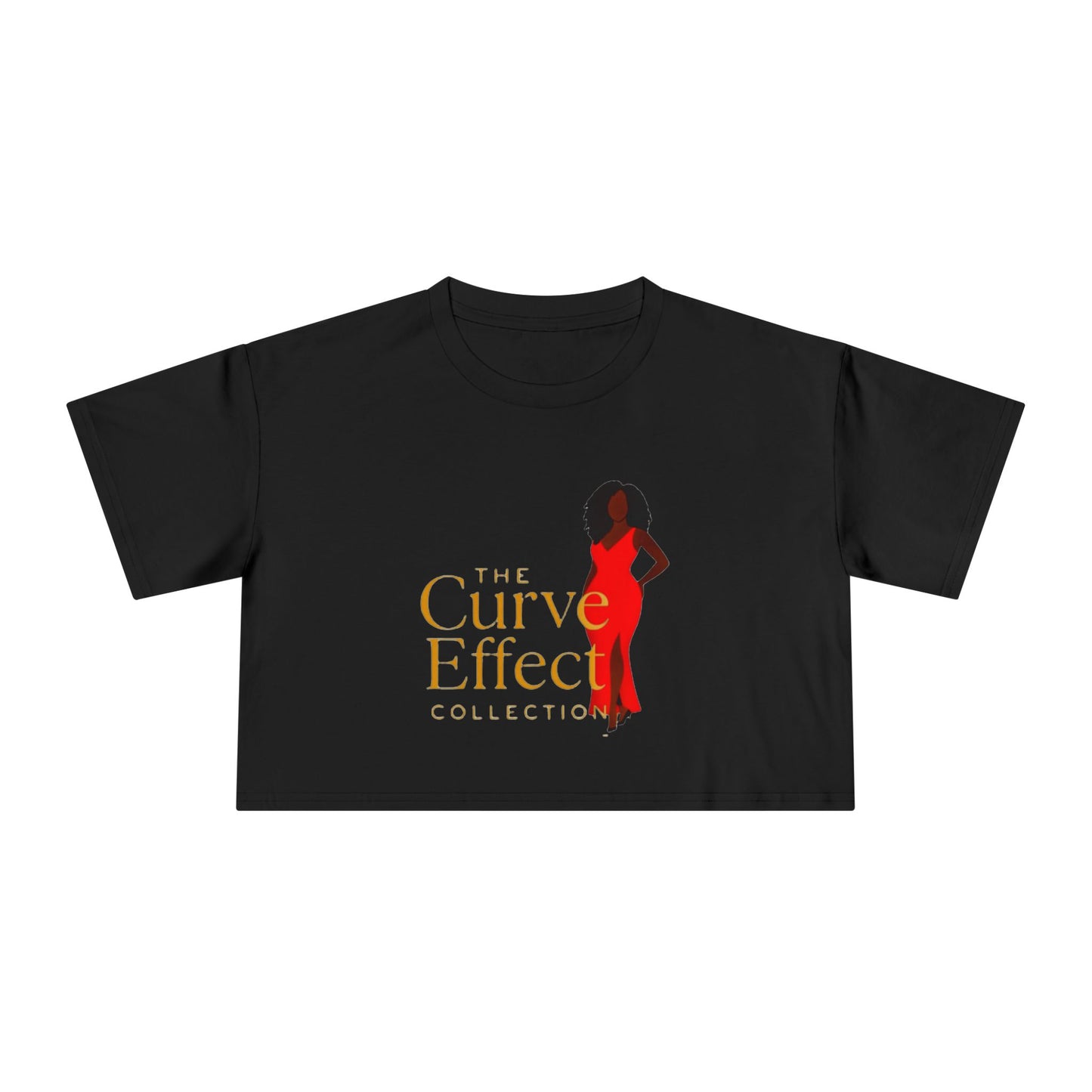 Curve Effect Women's Crop Tee - Empowering Fashion for Curvy Women, Trendy Top, Summer Style, Gift for Her, Casual Wear