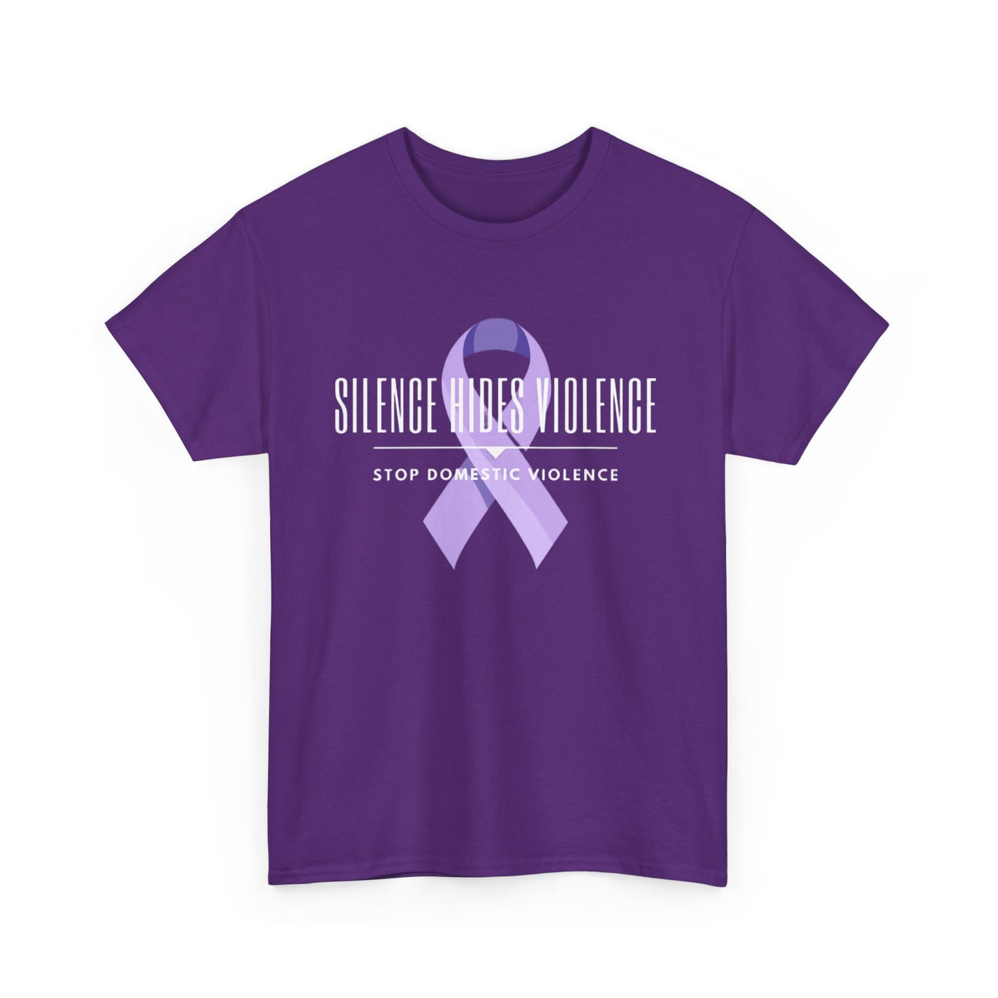 Awareness Ribbon Tee, Purple Ribbon Shirt, Supportive Cotton Top, Gift for Loved Ones, Unisex Casual Wear, Fundraiser Shirt