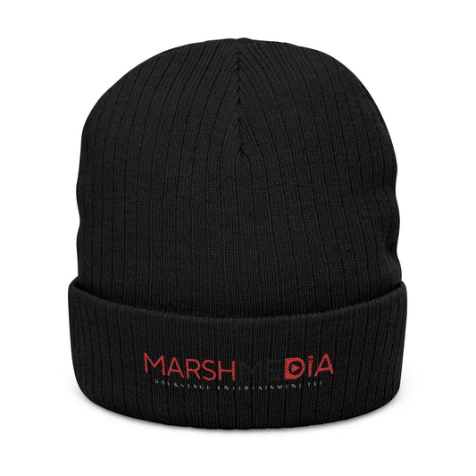 Stylish Ribbed Knit Beanie with Embroidery, Cozy Winter Hat, Customizable Headwear, Fashionable Accessory, Unisex Beanie for All Seasons