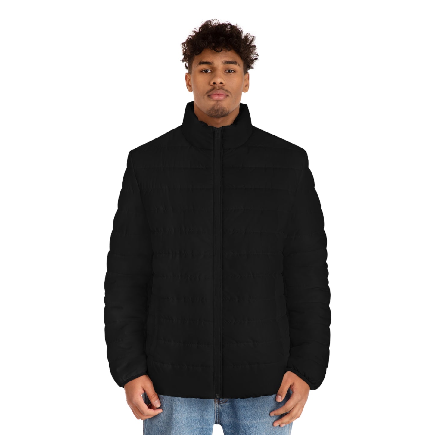 Men's Puffer Jacket with Bold Graphic Design, Trendy Outerwear for Cool Weather, Perfect for Casual Outings, Gift for Fashion Lovers, [...]