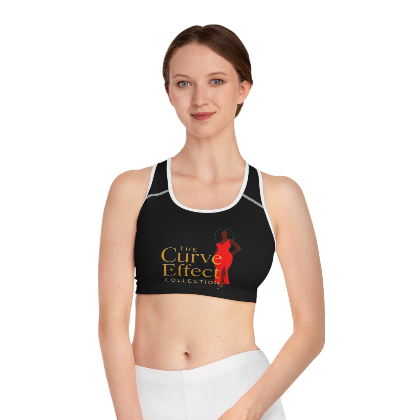 The Curve Effect Collection Stylish Sports Bra with Curve Effect Design | Athletic Wear, Gym Top, Fitness Apparel, Workout Gear, Activewear