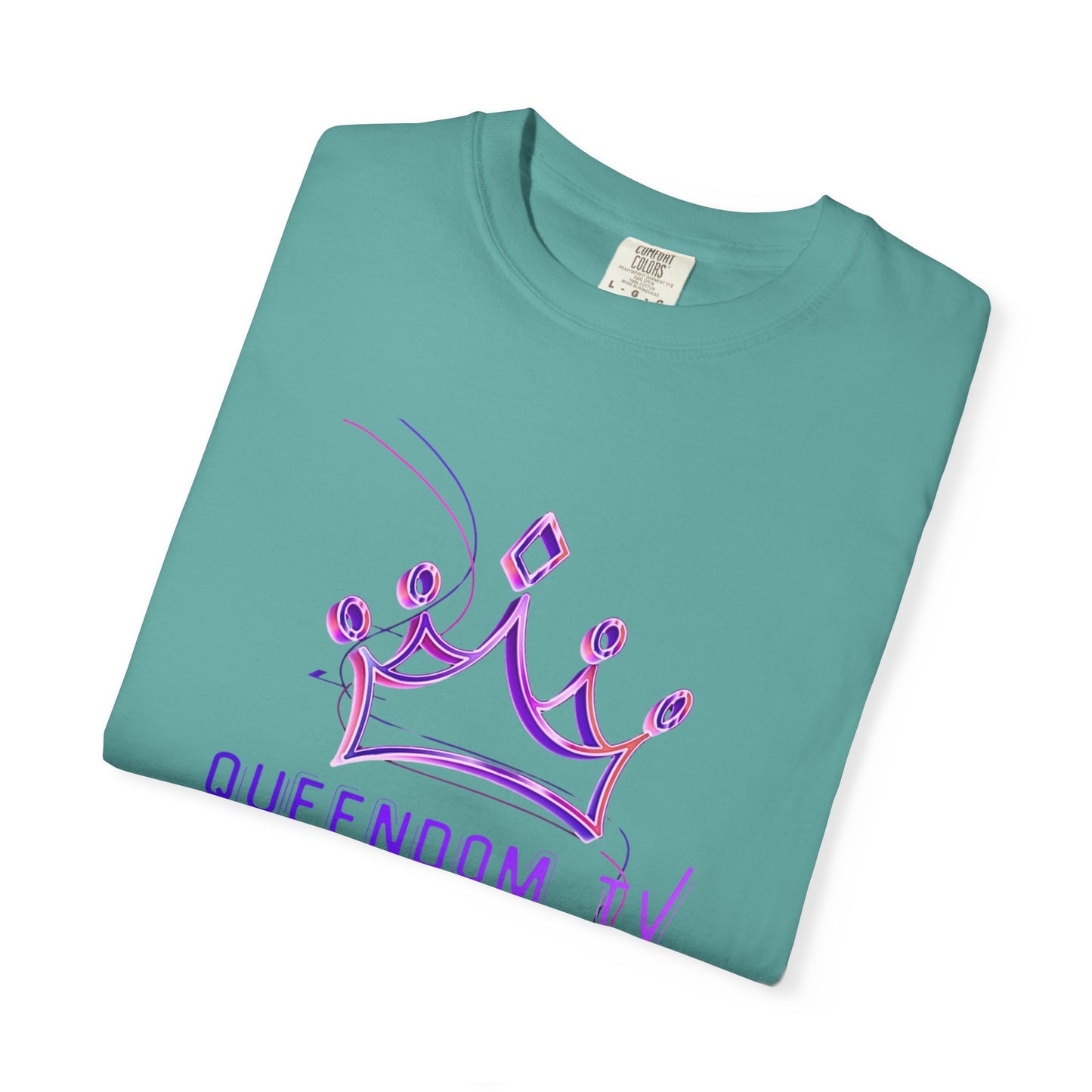 Queendom TV Crown T-Shirt — Feminine Purple Crown Graphic Tee