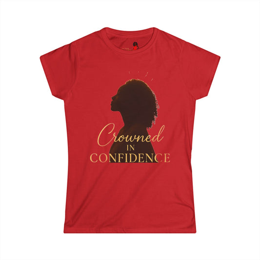 Crowned in Confidence Women's Tee - The Curve Effect Collection Empowering T-Shirt, Feminine Gift, Inspirational Apparel, Self-Love Style, Motivational Wear