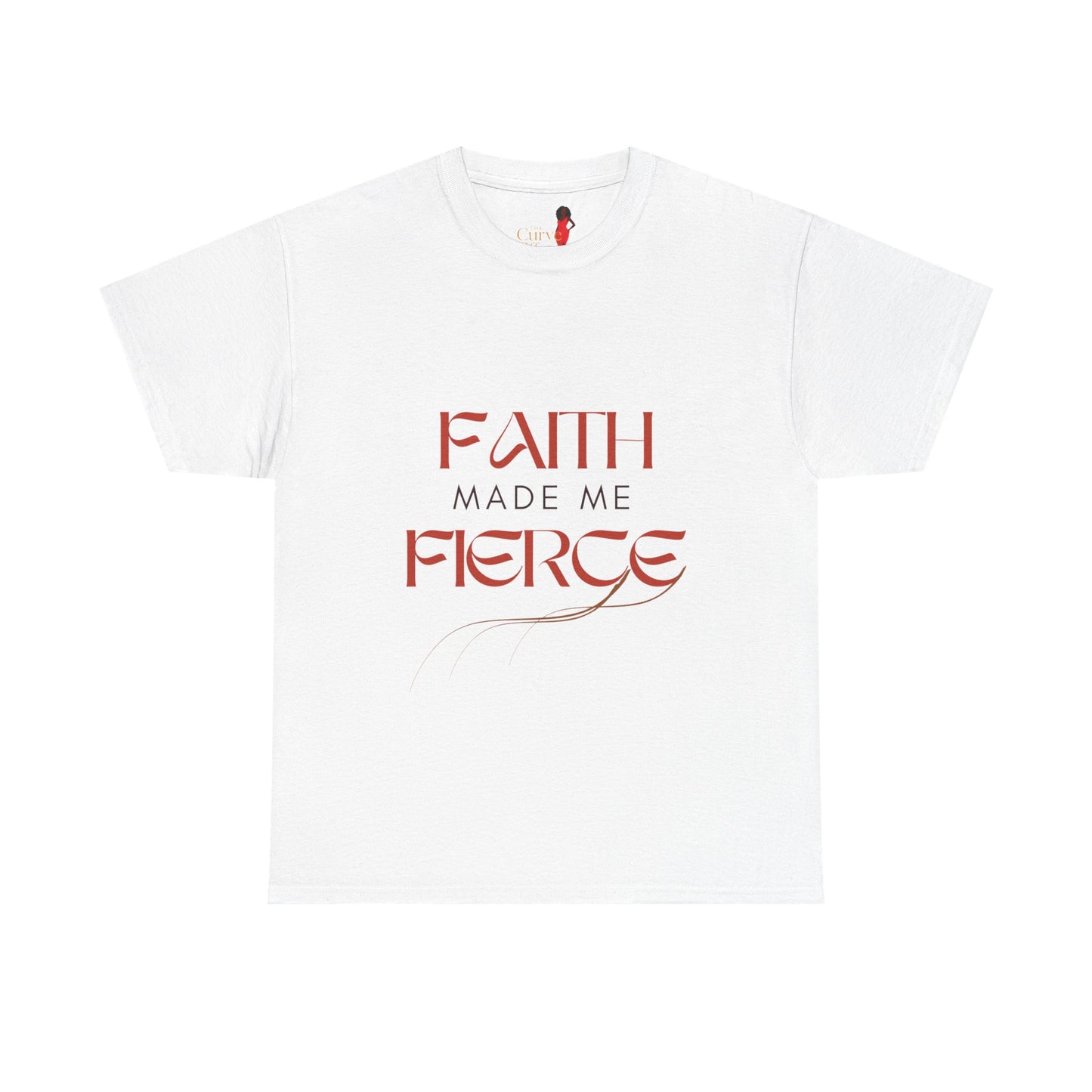 Faith Made Me Fierce Tee | Unisex Heavy Cotton Shirt, Inspirational Shirt, Positive Affirmation Shirt, Gift for Her, Empowerment Tee