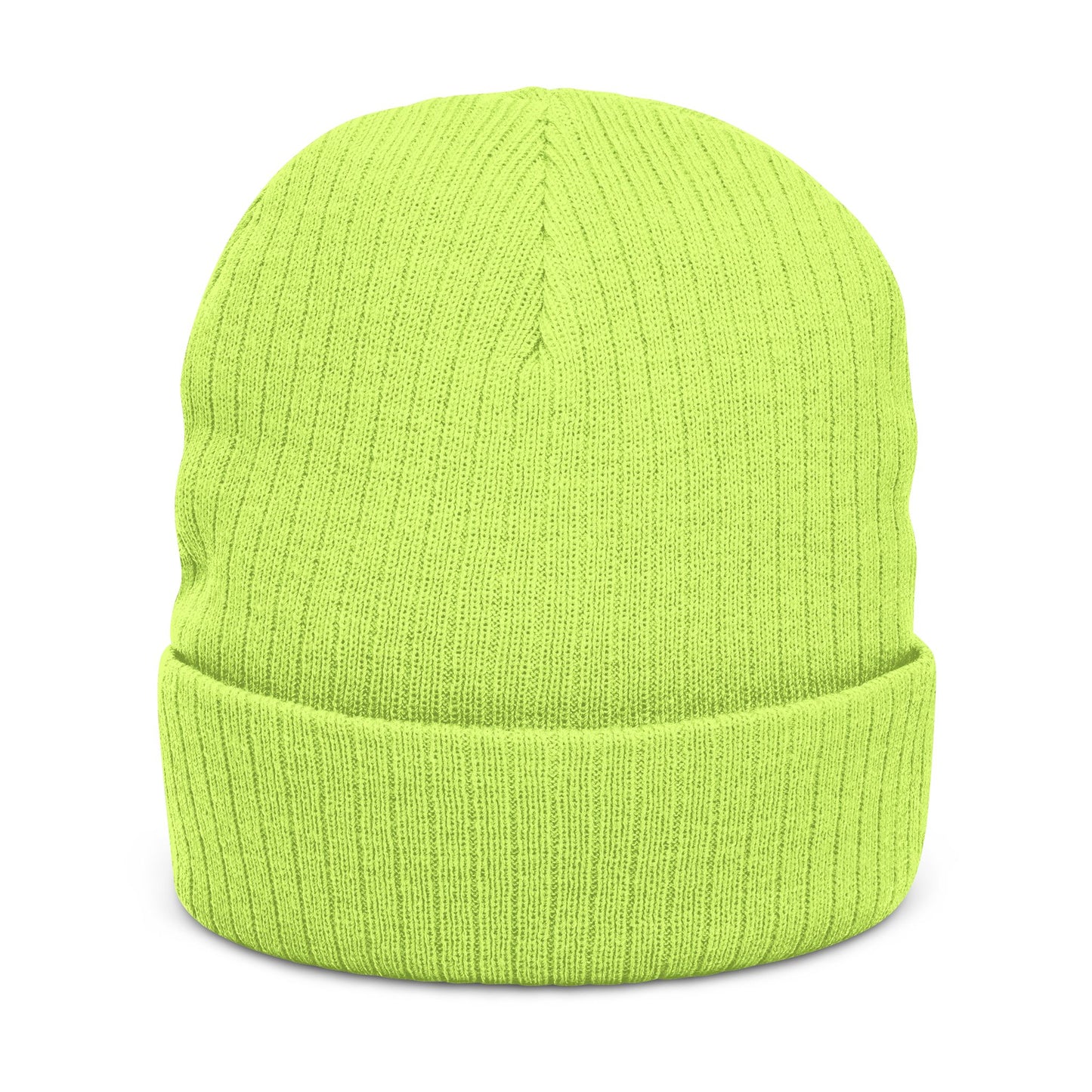 Stylish Ribbed Knit Beanie with Embroidery, Cozy Winter Hat, Customizable Headwear, Fashionable Accessory, Unisex Beanie for All Seasons