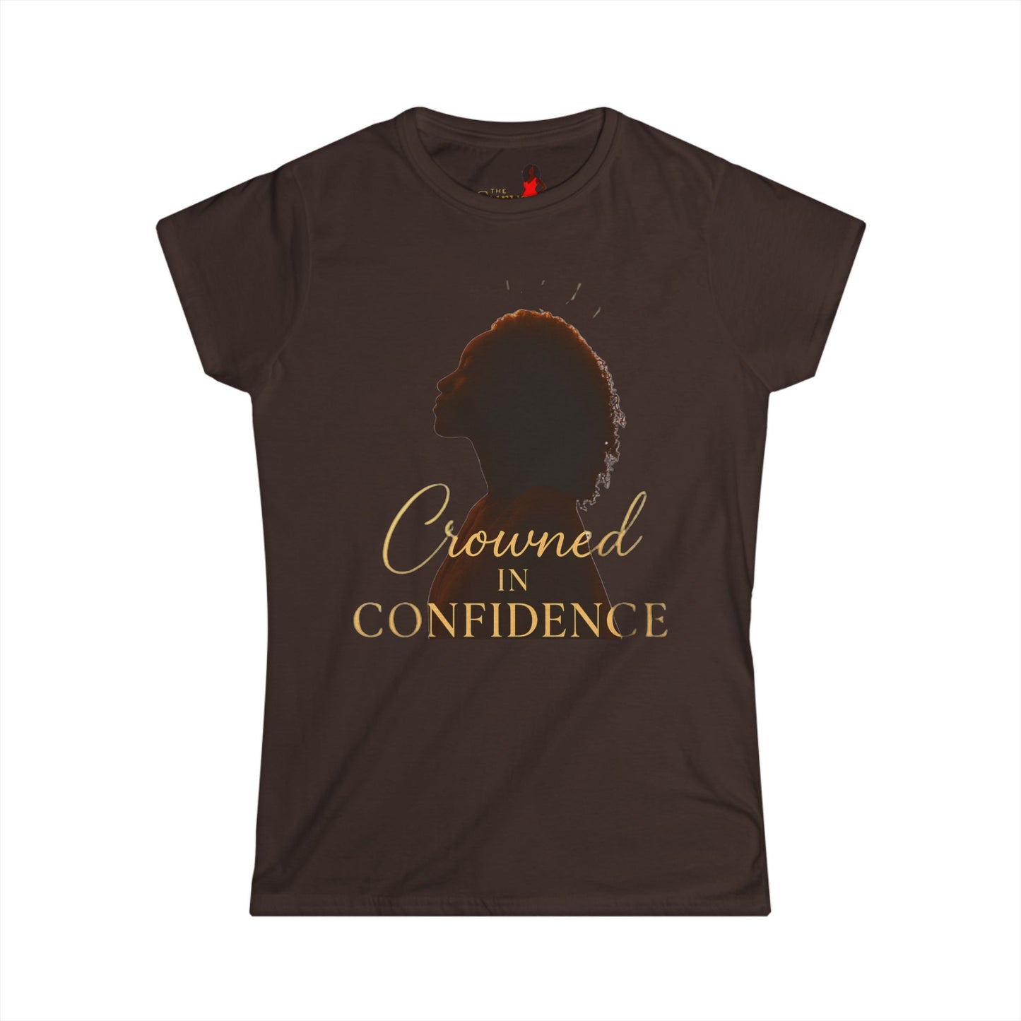 Crowned in Confidence Women's Tee - The Curve Effect Collection Empowering T-Shirt, Feminine Gift, Inspirational Apparel, Self-Love Style, Motivational Wear