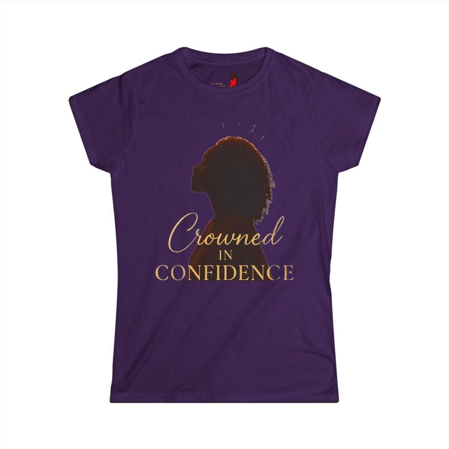 Crowned in Confidence Women's Tee - The Curve Effect Collection Empowering T-Shirt, Feminine Gift, Inspirational Apparel, Self-Love Style, Motivational Wear