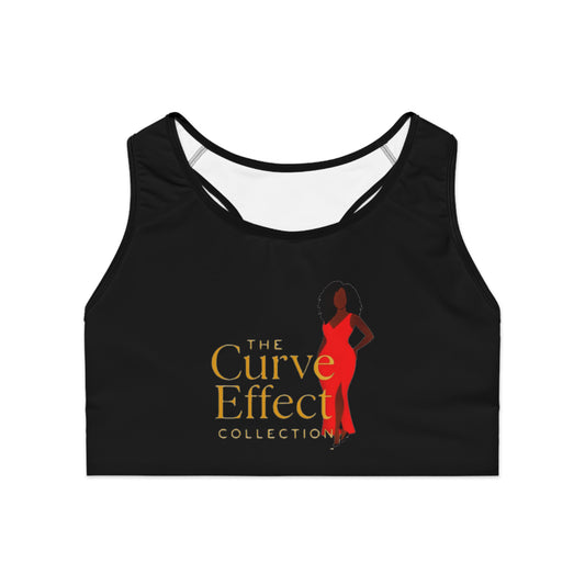 The Curve Effect Collection Stylish Sports Bra with Curve Effect Design | Athletic Wear, Gym Top, Fitness Apparel, Workout Gear, Activewear
