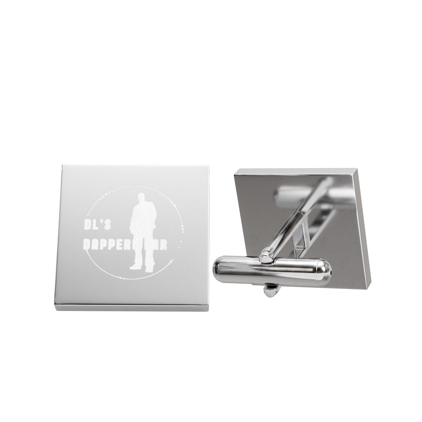 Gold Square Cufflinks — Minimal Silhouette Groom & Formal Dress Accessories