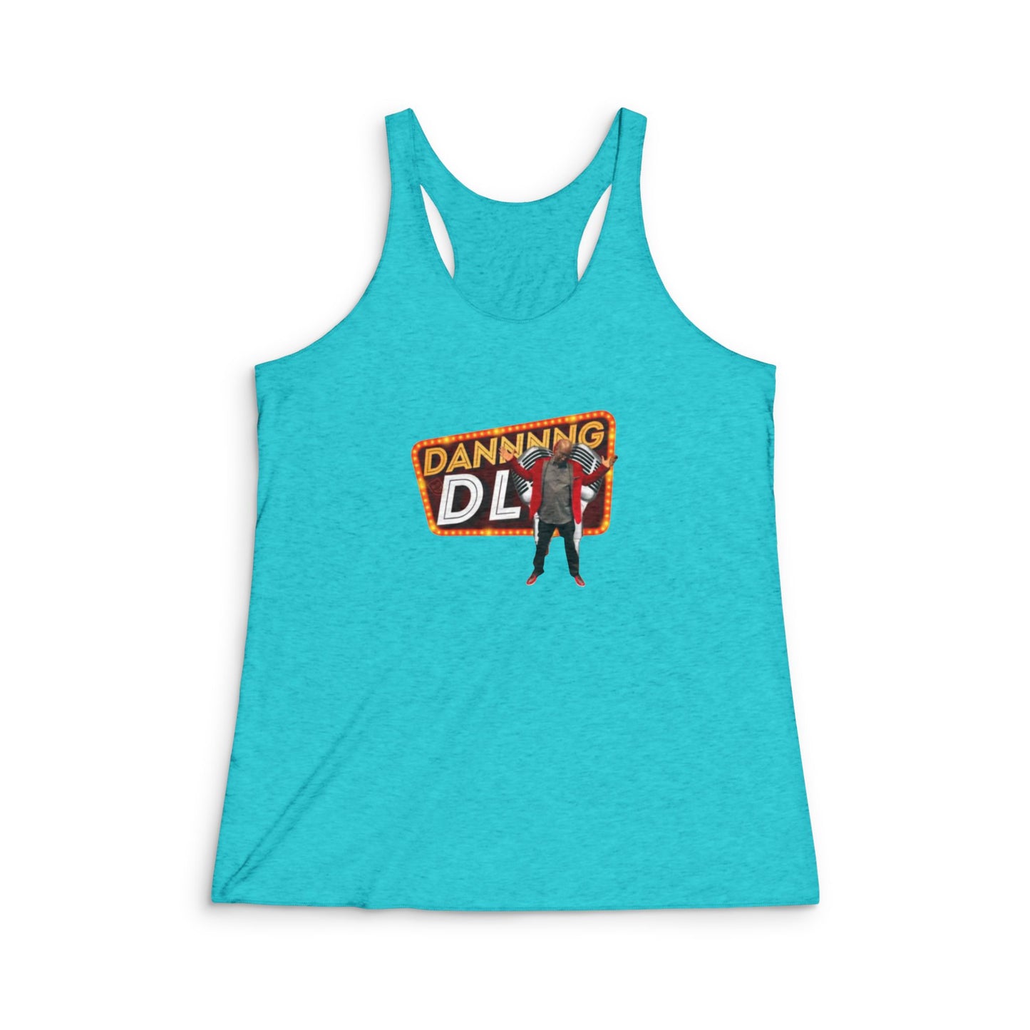 Dancing Diva Racerback Tank — Retro Neon 'Dancing Diva' Graphic