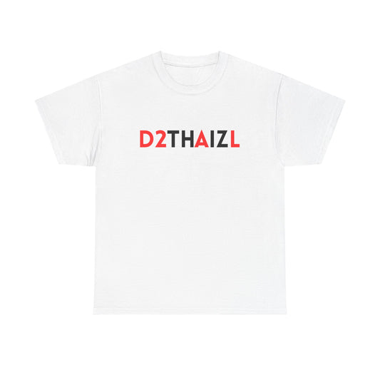 D2THAIZL Minimal Logo Tee — Graphic Logo White T-Shirt
