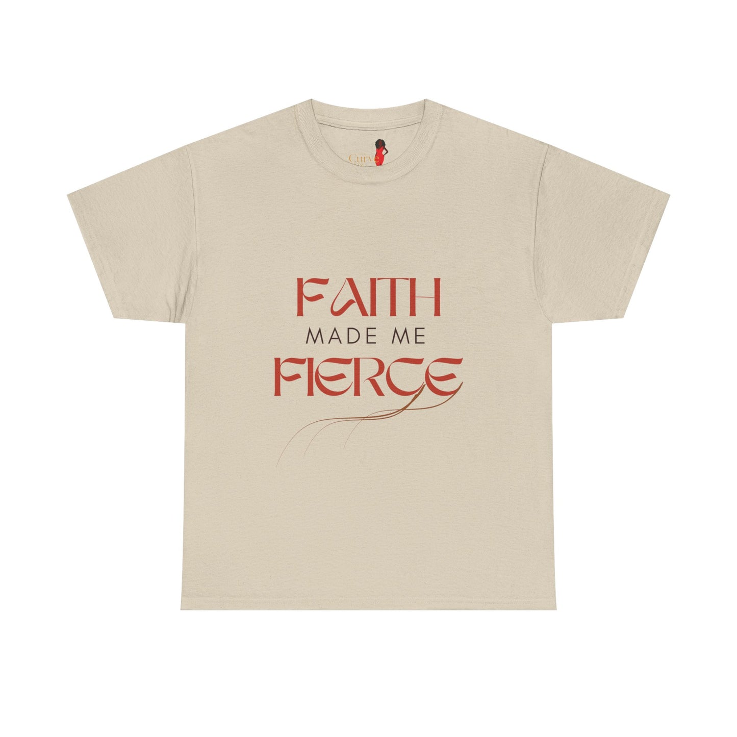 Faith Made Me Fierce Tee | Unisex Heavy Cotton Shirt, Inspirational Shirt, Positive Affirmation Shirt, Gift for Her, Empowerment Tee