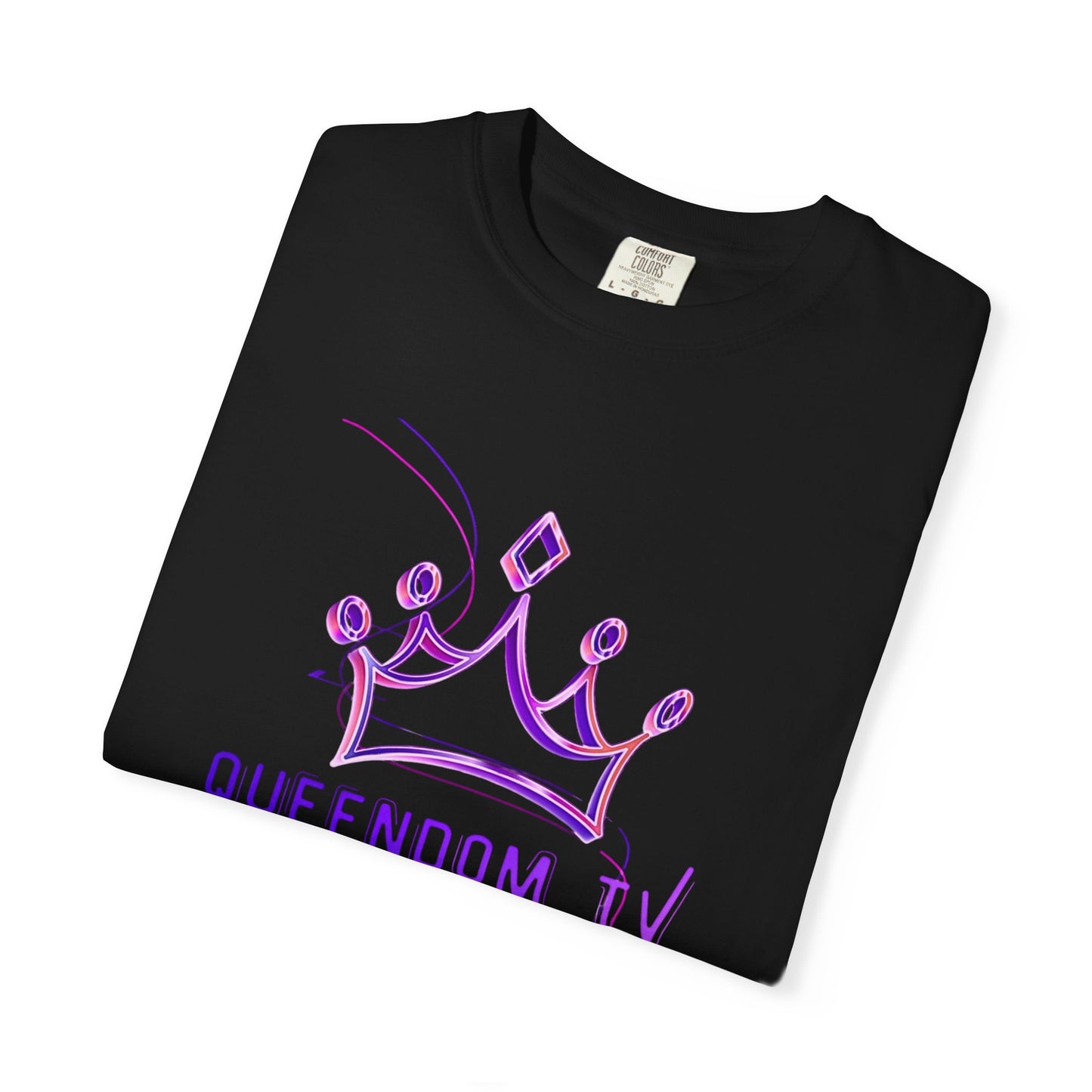 Queendom TV Crown T-Shirt — Feminine Purple Crown Graphic Tee