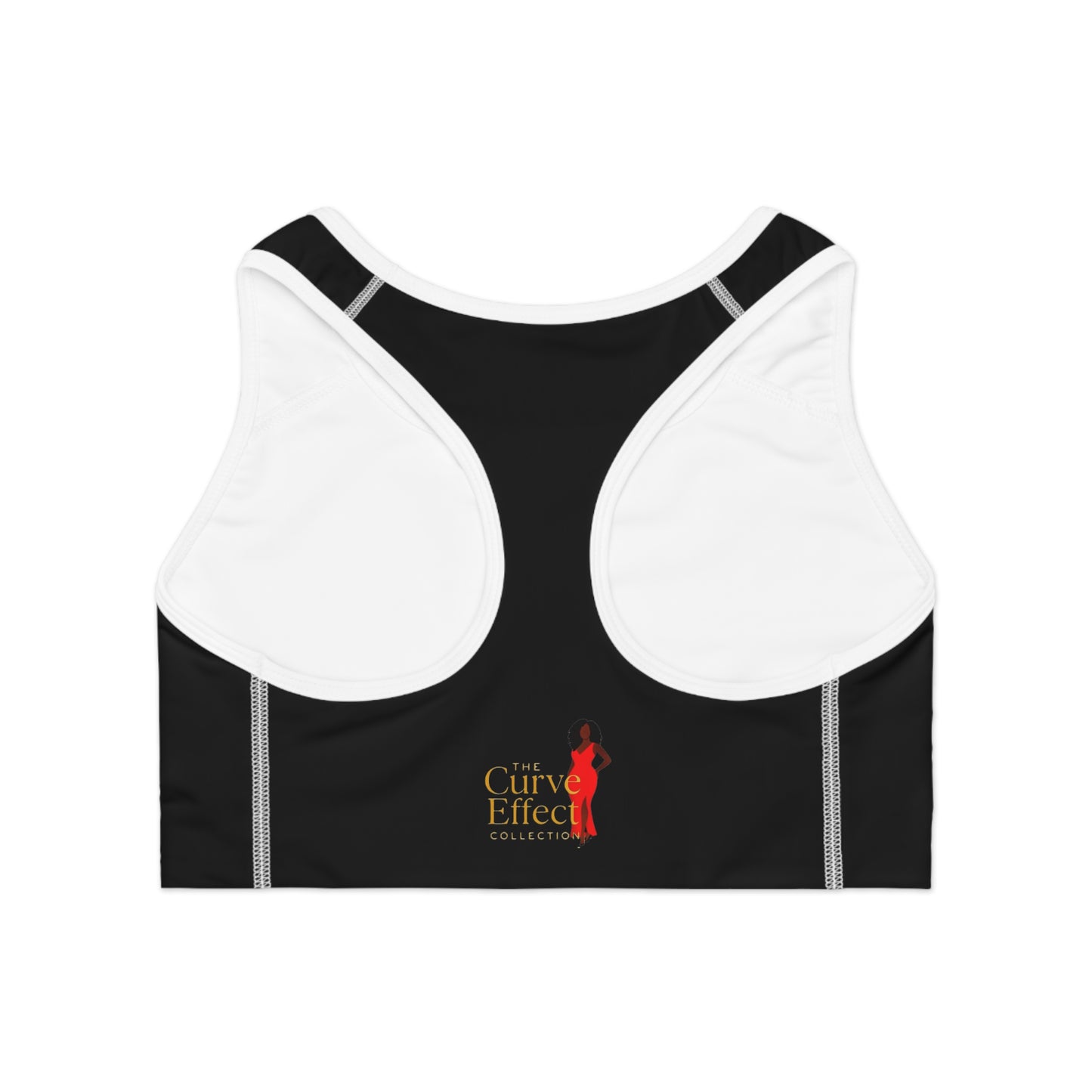 The Curve Effect Collection Sports Bra - Fun Workout Activewear, Fitness Gift, Comfortable Exercise Top, Unique Gym Apparel, Great for Dance Enthusiasts