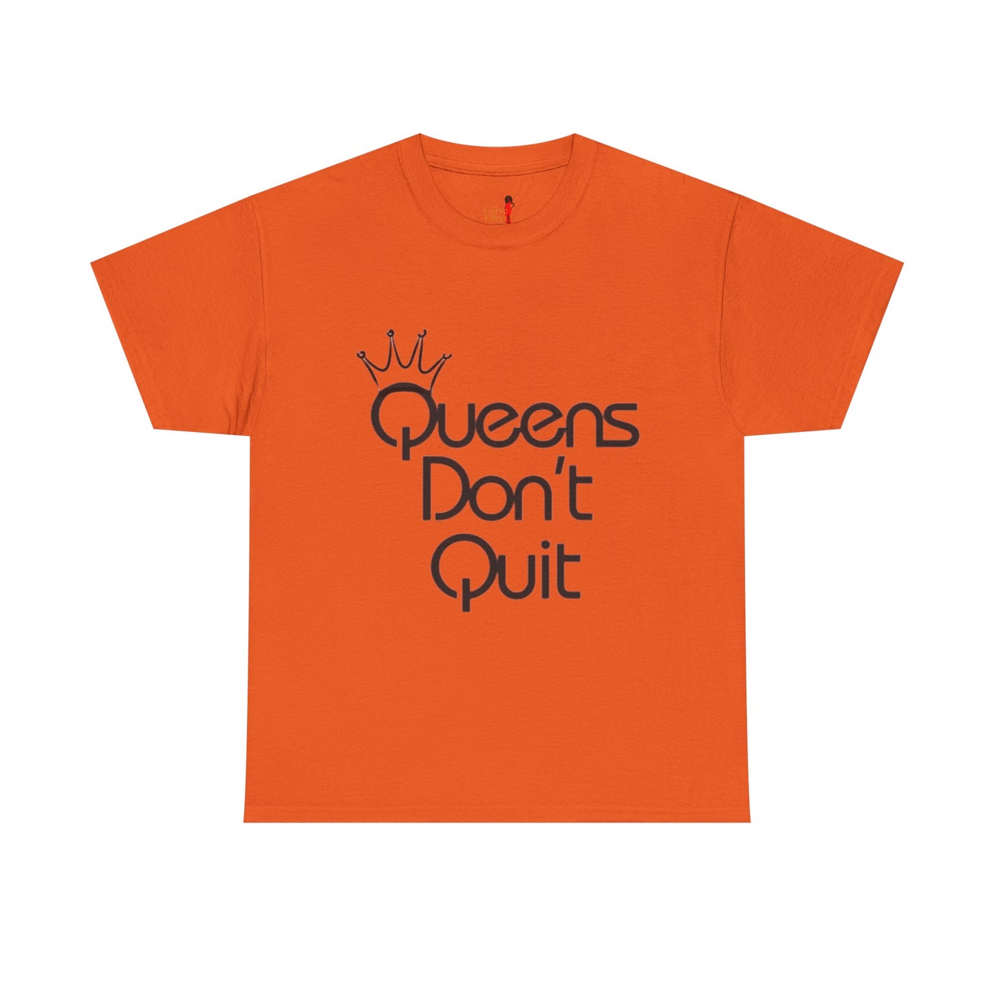 Queens Don’t Quit Heavy Cotton Tee | Empowering Unisex Shirt, Motivational Gift, Casual Wear, Birthday, Women's Day