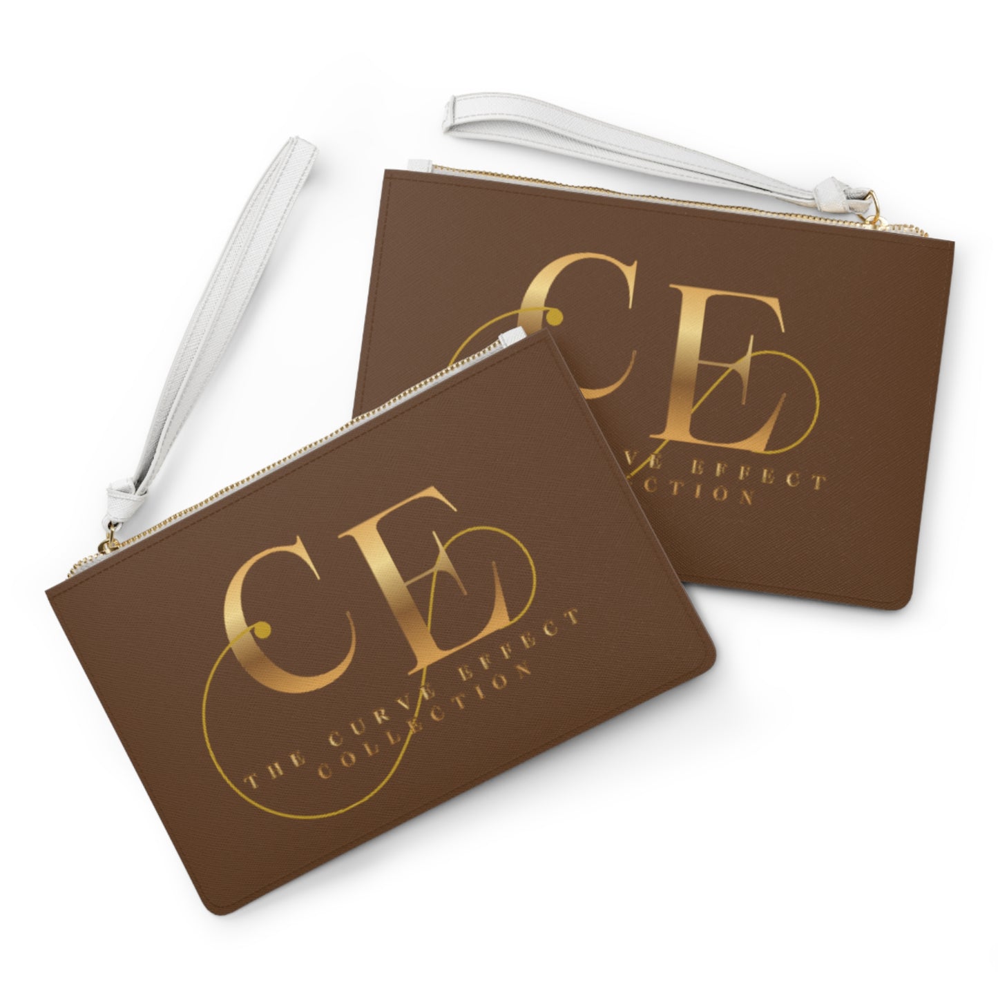 Copy of Fuchsia Gold Monogram Clutch Bag — “The Cerva Effect” Logo Wristlet