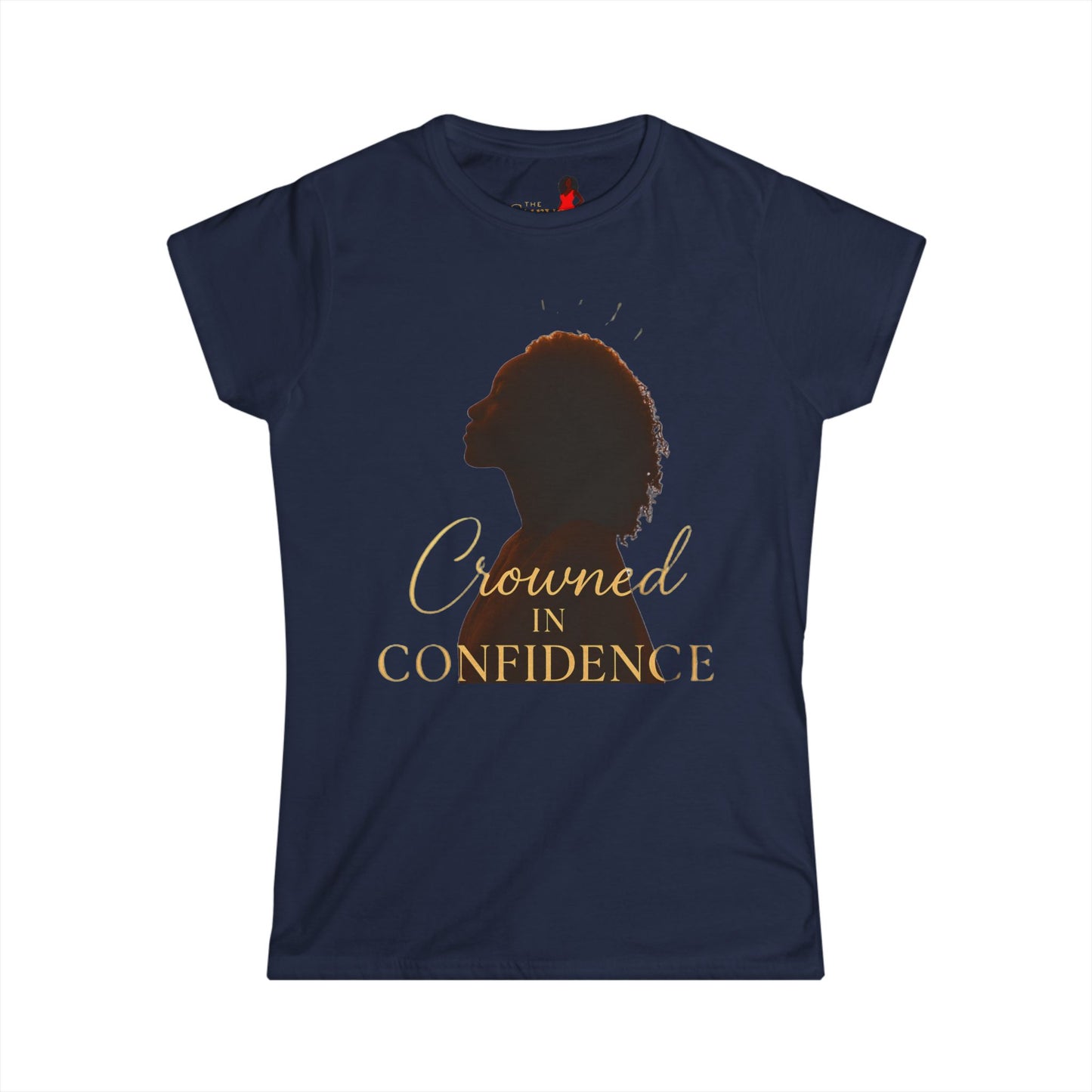 Crowned in Confidence Women's Tee - The Curve Effect Collection Empowering T-Shirt, Feminine Gift, Inspirational Apparel, Self-Love Style, Motivational Wear