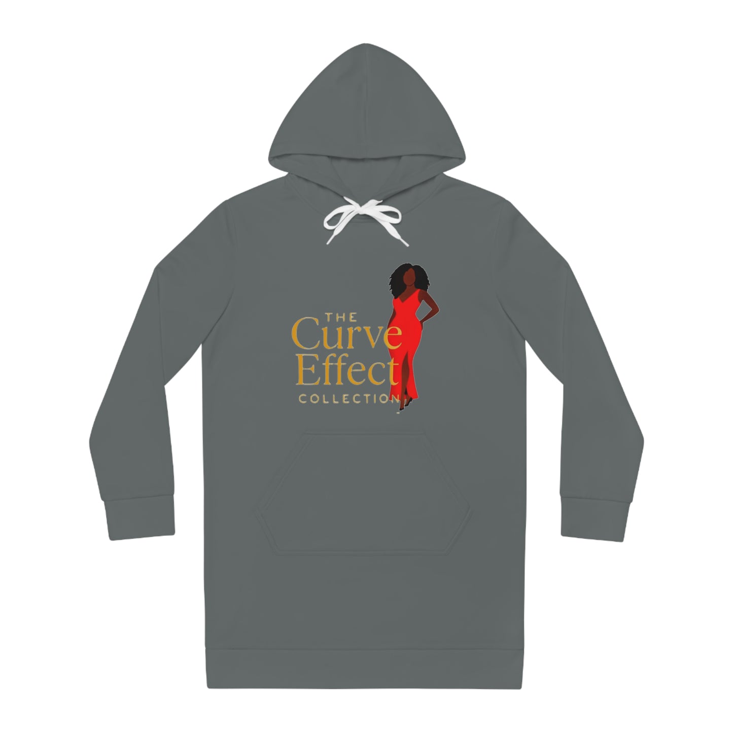 Curve Effect Women's Hoodie Dress - Stylish & Comfortable i.e. Casual Wear, Athleisure, Gift for Her, Fashion Statement, Holiday Apparel