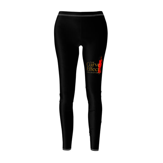 Women's Curve Effect Casual Leggings - Trendy Workout Tights, Fitness Apparel, Stylish Athleisure, Comfortable Yoga Pants, Unique Gift Idea