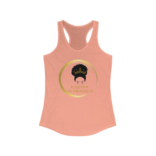 Empowerment Racerback Tank – A Queen in Progress, Women's Fitness Top, Inspirational Workout Wear, Summer Casual Top, Gift for Her