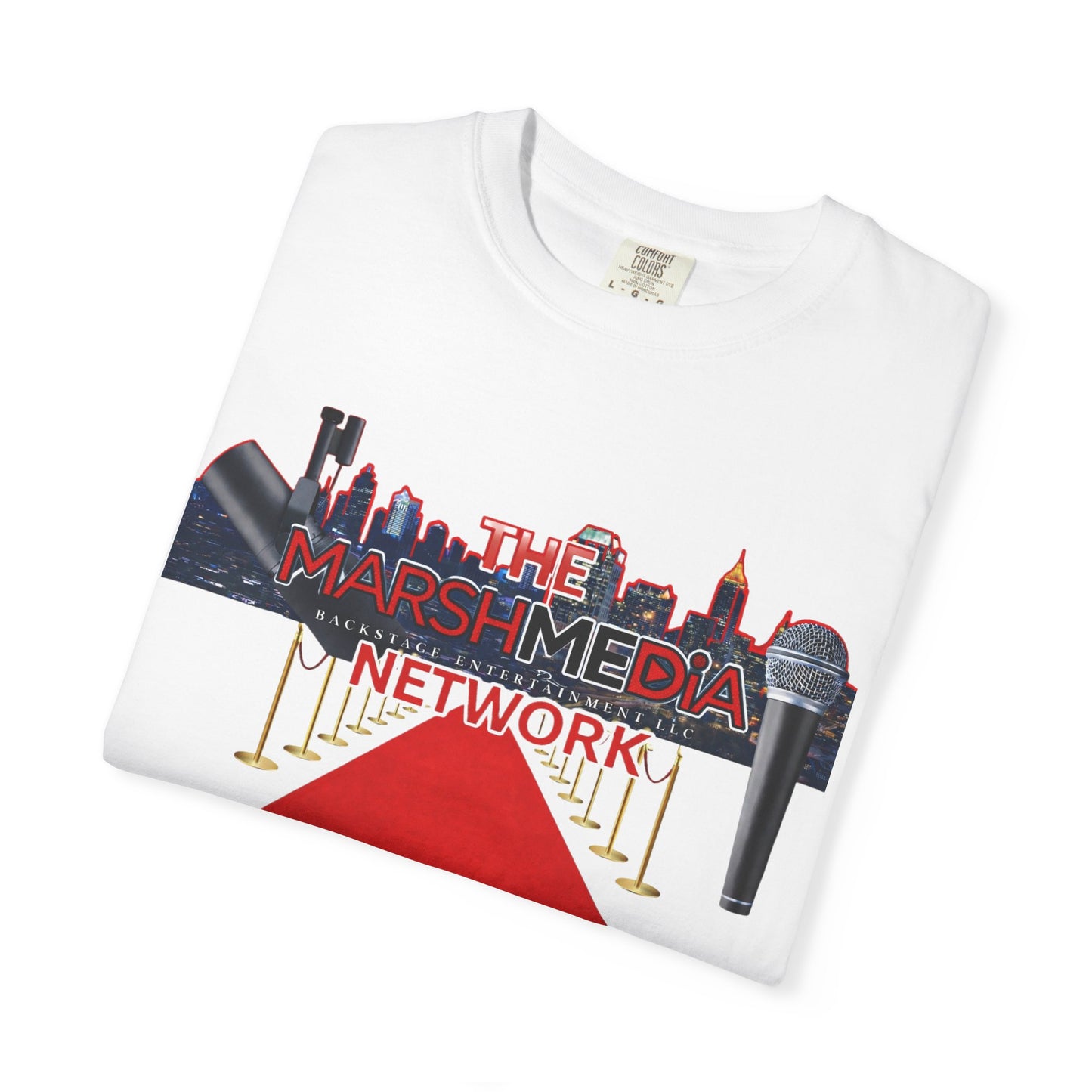 The Marsh Media Network T‑Shirt — Urban Skyline Logo Tee