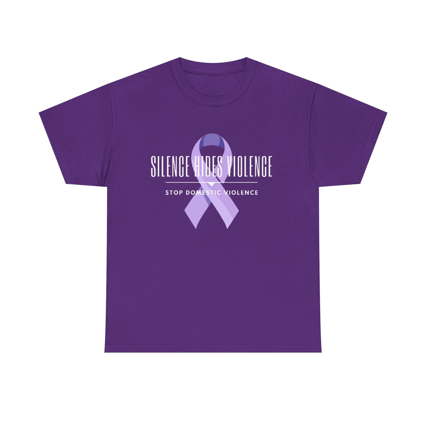 Awareness Ribbon Tee, Purple Ribbon Shirt, Supportive Cotton Top, Gift for Loved Ones, Unisex Casual Wear, Fundraiser Shirt