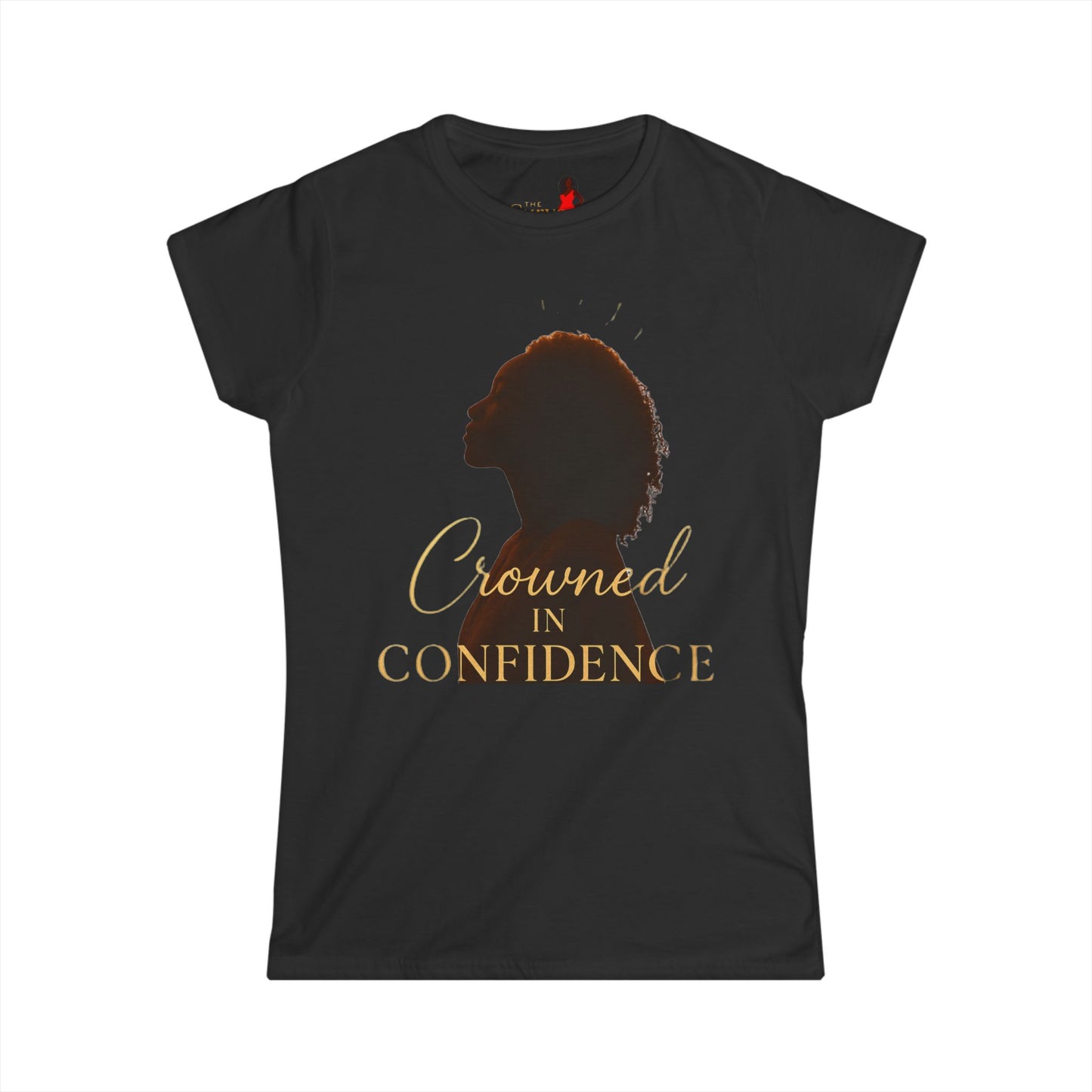 Crowned in Confidence Women's Tee - The Curve Effect Collection Empowering T-Shirt, Feminine Gift, Inspirational Apparel, Self-Love Style, Motivational Wear
