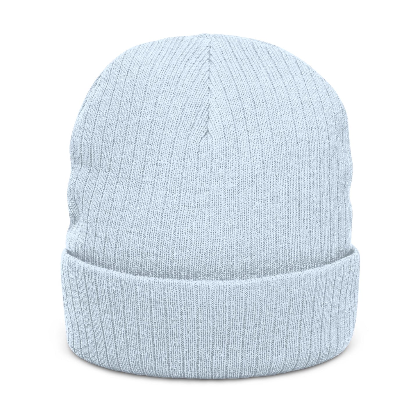 Stylish Ribbed Knit Beanie with Embroidery, Cozy Winter Hat, Customizable Headwear, Fashionable Accessory, Unisex Beanie for All Seasons