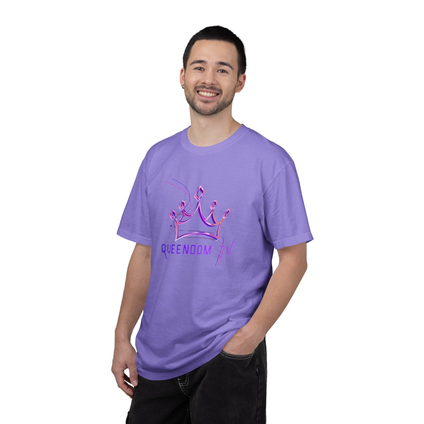 Queendom TV Crown T-Shirt — Feminine Purple Crown Graphic Tee