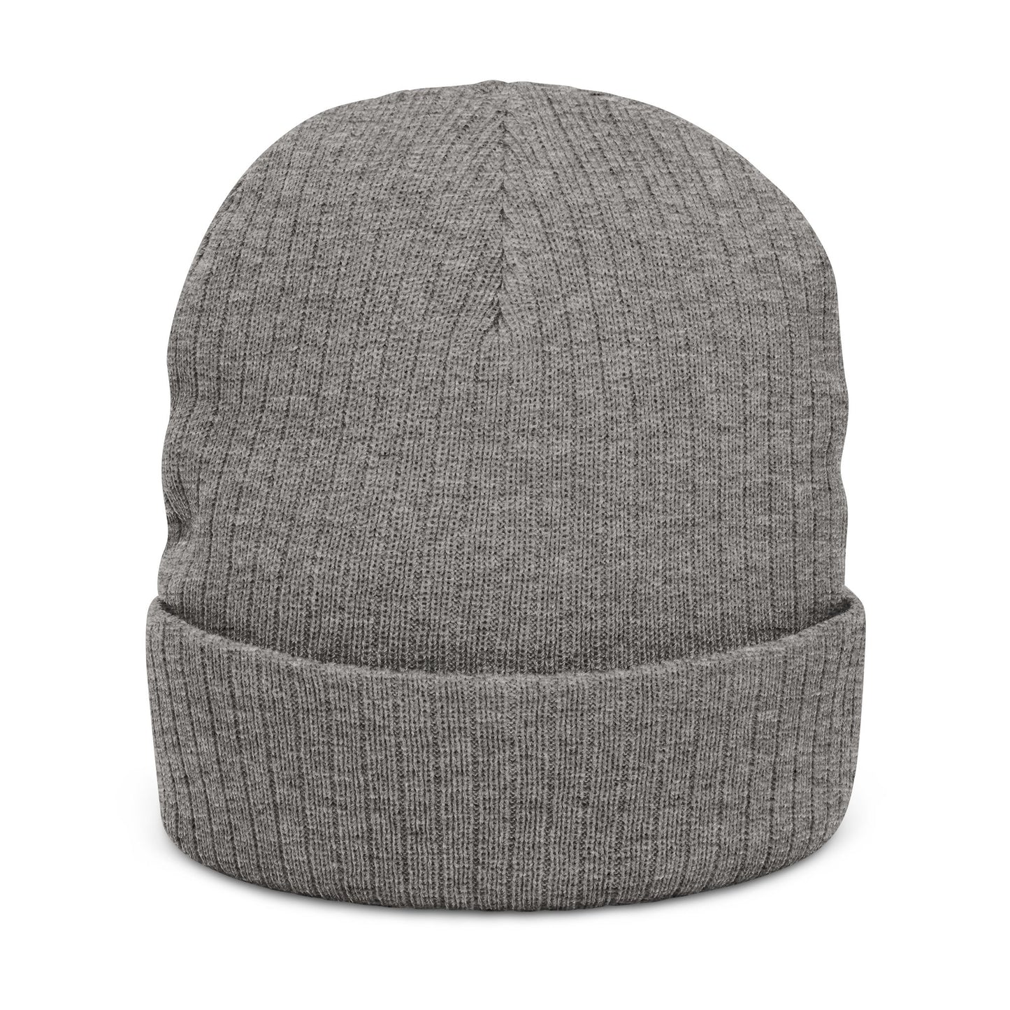 Stylish Ribbed Knit Beanie with Embroidery, Cozy Winter Hat, Customizable Headwear, Fashionable Accessory, Unisex Beanie for All Seasons