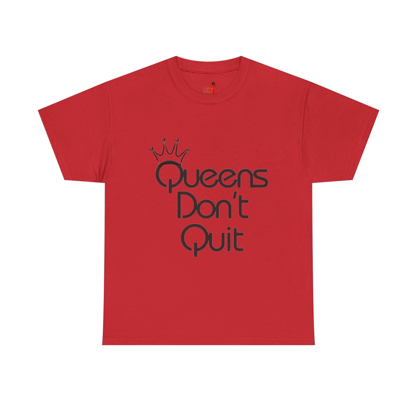 Queens Don’t Quit Heavy Cotton Tee | Empowering Unisex Shirt, Motivational Gift, Casual Wear, Birthday, Women's Day