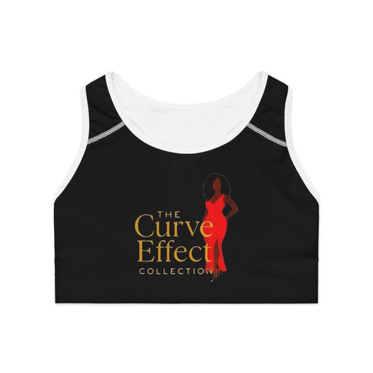 The Curve Effect Collection Sports Bra - Fun Workout Activewear, Fitness Gift, Comfortable Exercise Top, Unique Gym Apparel, Great for Dance Enthusiasts