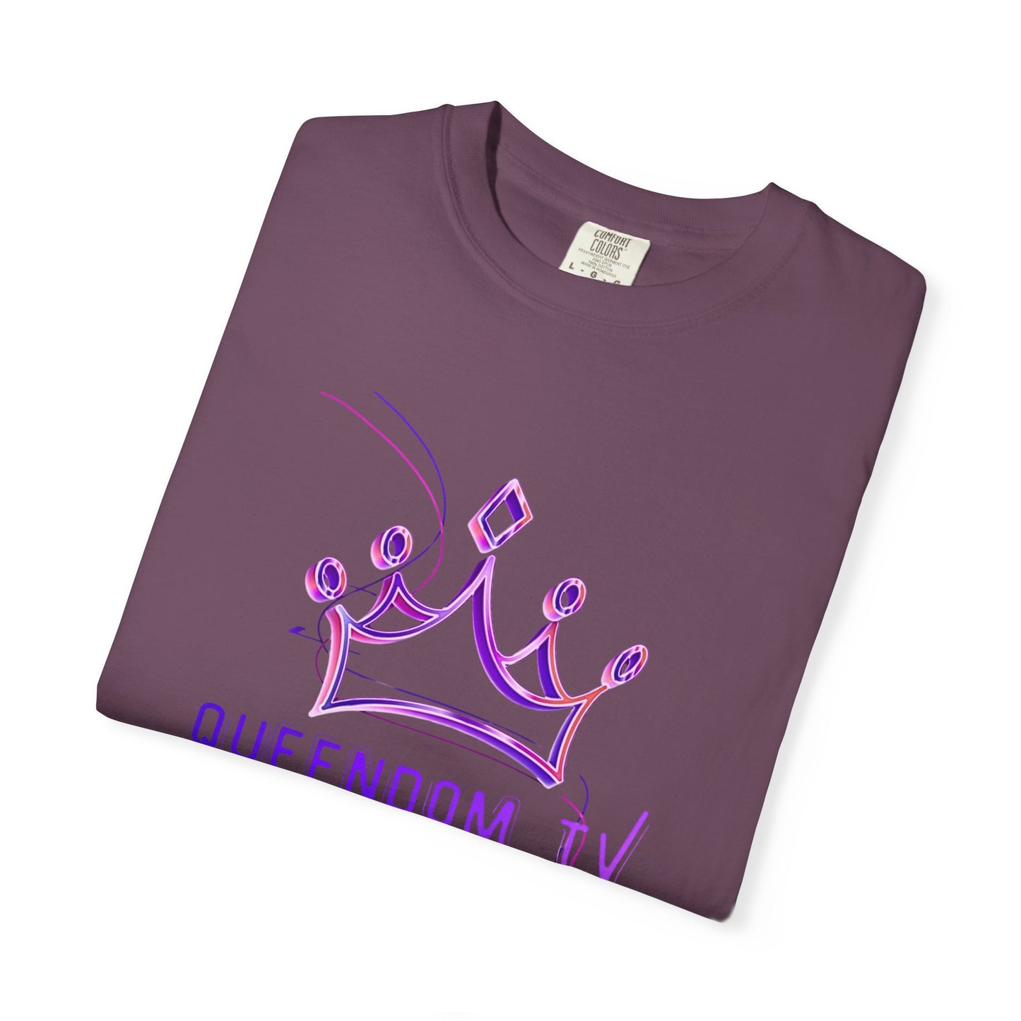 Queendom TV Crown T-Shirt — Feminine Purple Crown Graphic Tee
