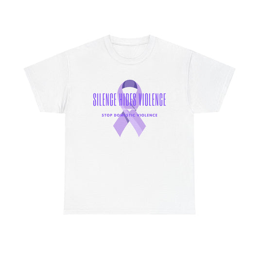Awareness Ribbon Tee, Purple Ribbon Shirt, Supportive Cotton Top, Gift for Loved Ones, Unisex Casual Wear, Fundraiser Shirt