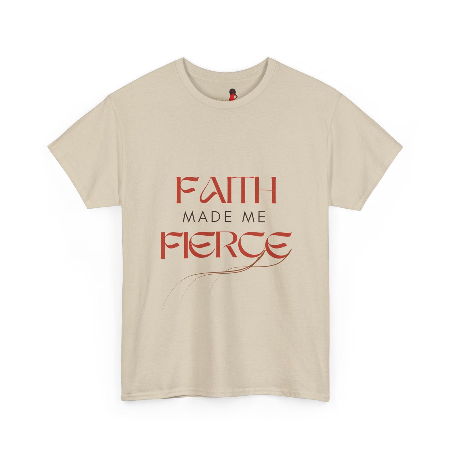 Faith Made Me Fierce Tee | Unisex Heavy Cotton Shirt, Inspirational Shirt, Positive Affirmation Shirt, Gift for Her, Empowerment Tee